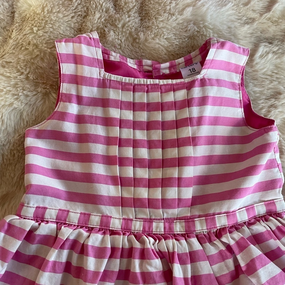 Pink and White Striped Dress - Picture 5 of 9